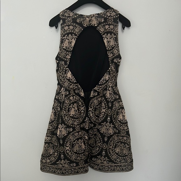 Alice + Olivia Tan Sleeveless A-Line Mini Dress - Picture 3 of 5